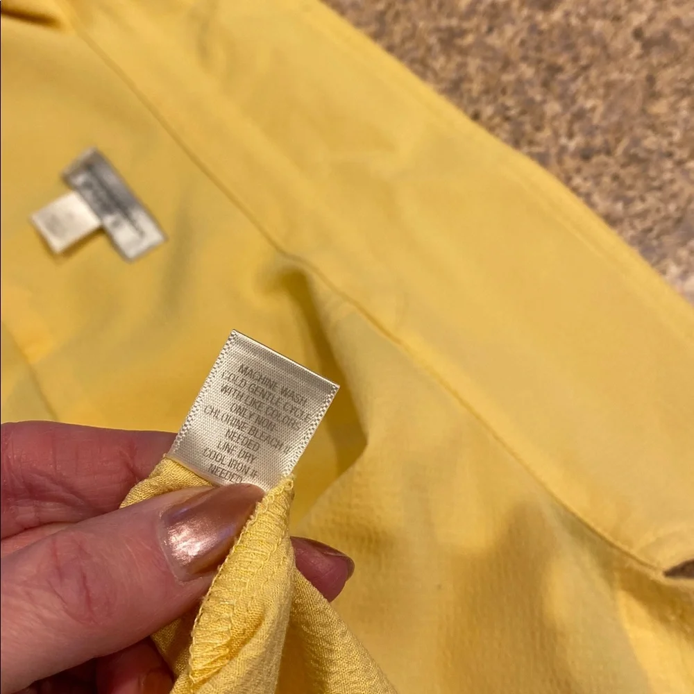 Christopher Banks Petite Large Yellow Button Top or Maybe a Lighweight Jacket - Picture 6 of 16